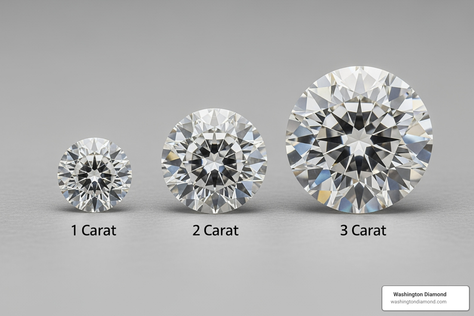 comparing the relative sizes of 1 carat, 2 carat, and 3 carat round diamonds - how much is a 2ct diamond comparing the relative sizes of 1 carat, 2 carat, and 3 carat round diamonds - how much is a 2ct diamond