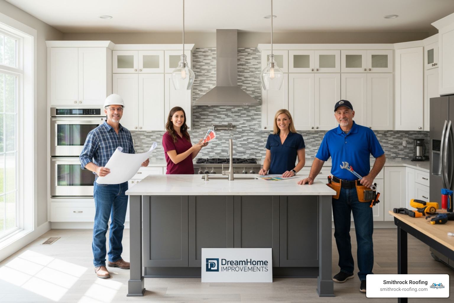 magnifying glass over a contractor's license and insurance certificate - home improvement company