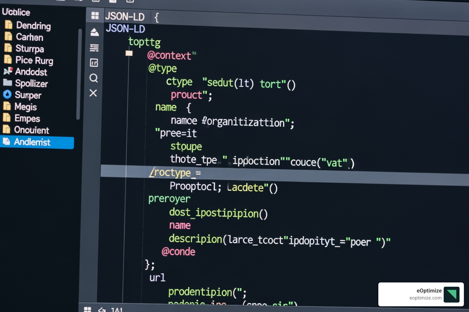 Code snippet of structured data example - google ai overview optimization