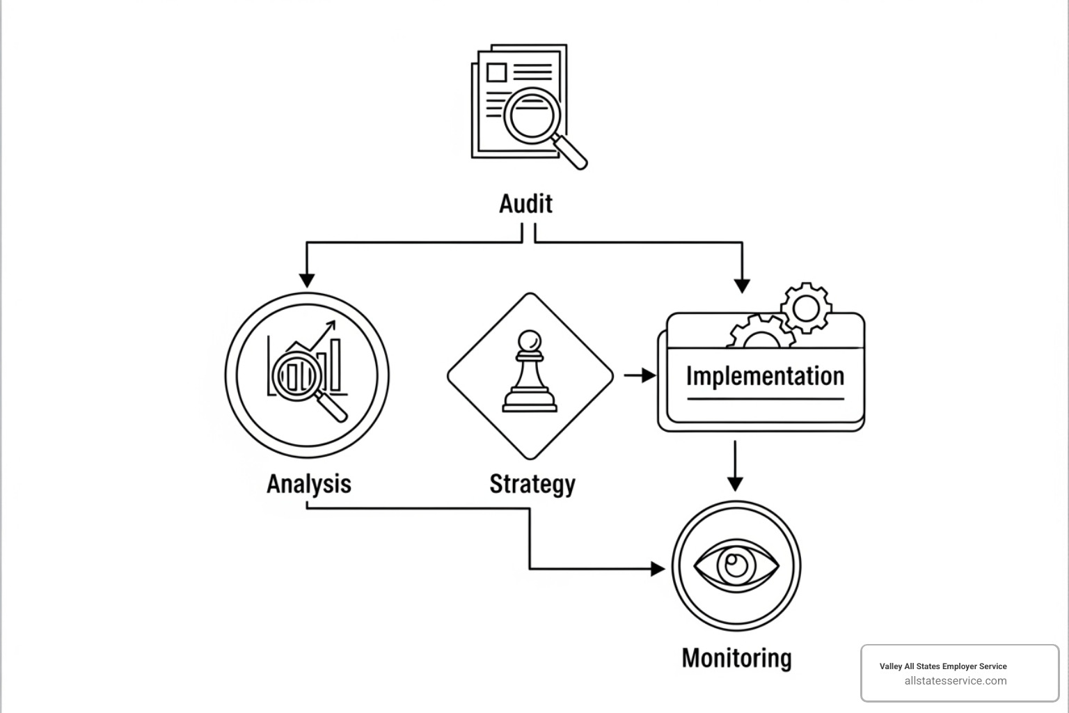 flowchart showing the compliance process from audit to implementation - compliance consulting firms flowchart showing the compliance process from audit to implementation - compliance consulting firms