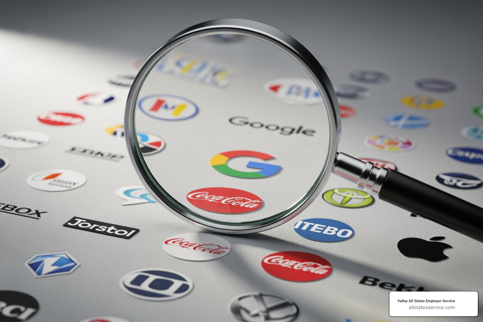 magnifying glass over a list of company logos - compliance consulting firms magnifying glass over a list of company logos - compliance consulting firms