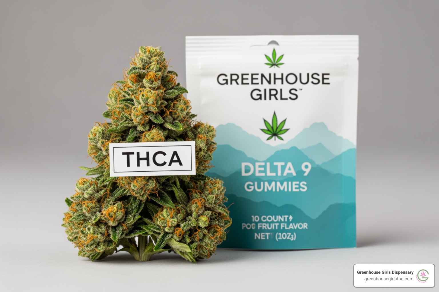 Greenhouse Girls' THCA flower and Delta 9 gummies - thc vs thca