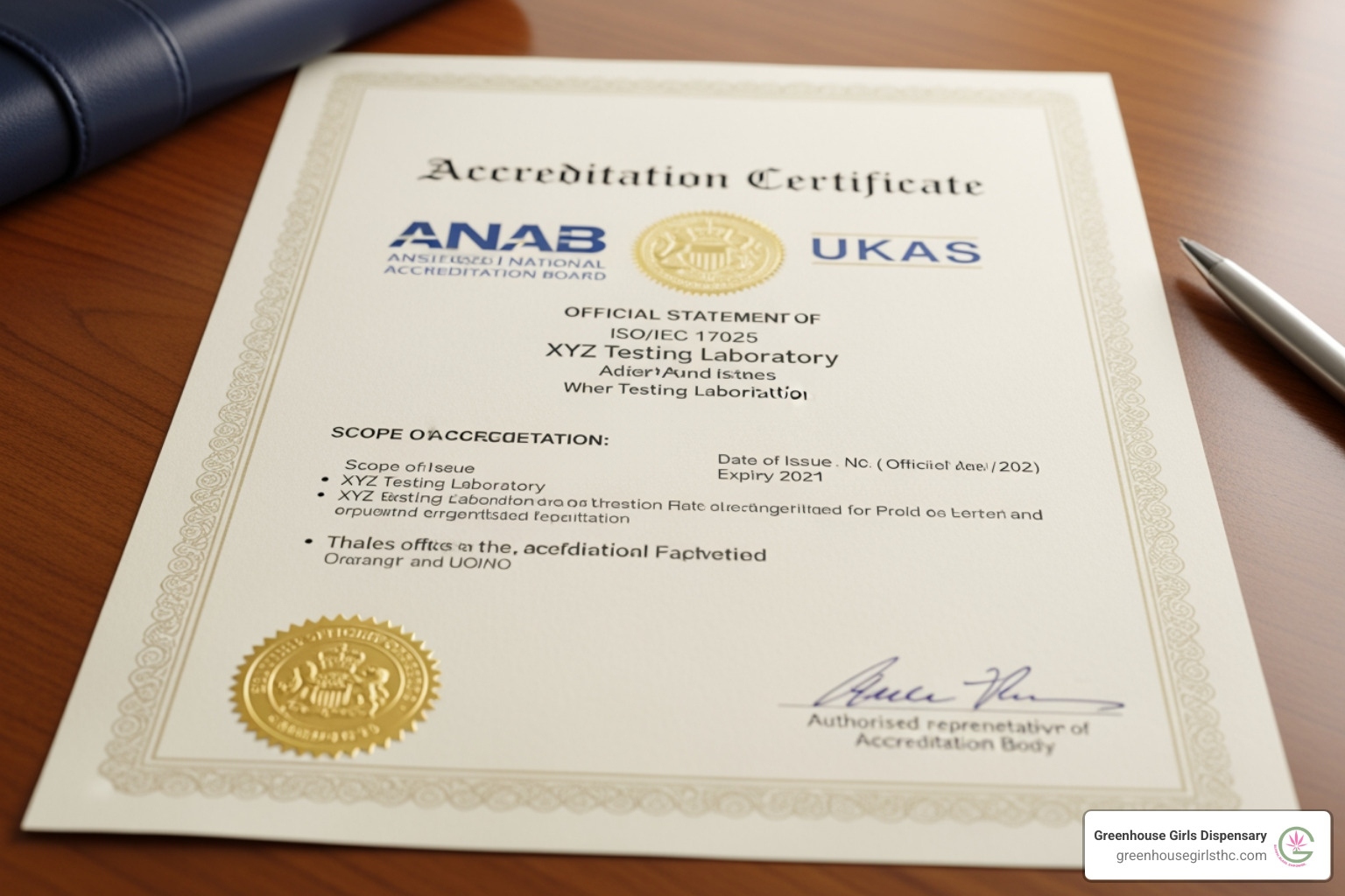 official ISO/IEC 17025 accreditation certificate - cannabis testing labs official ISO/IEC 17025 accreditation certificate - cannabis testing labs