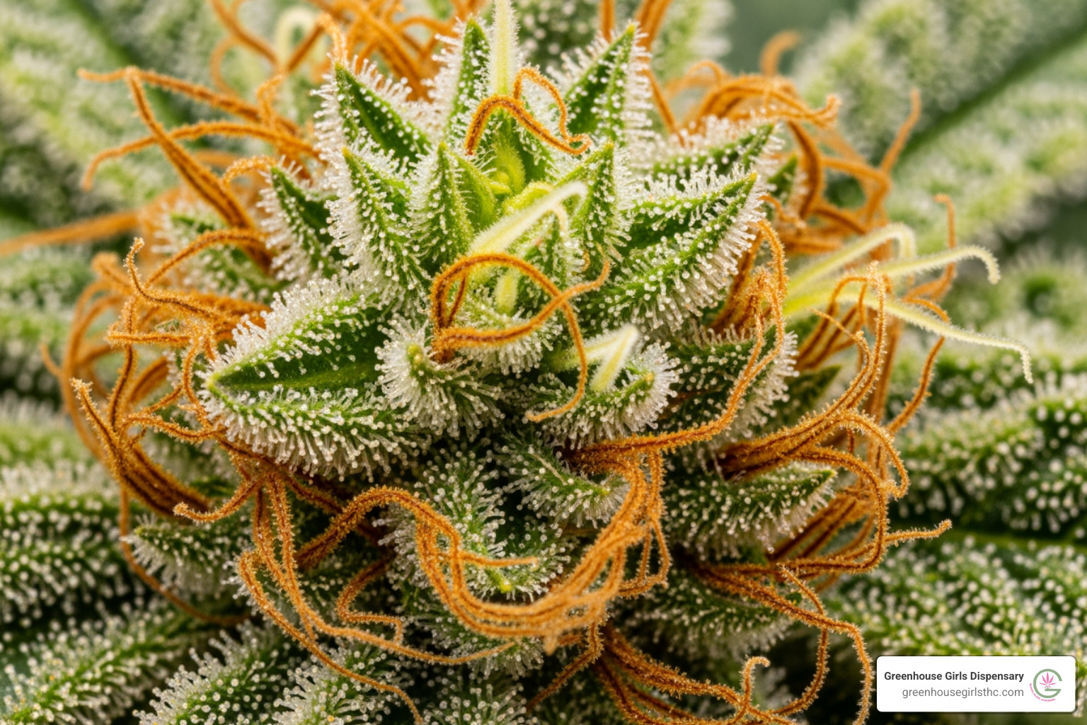 hybrid THCa flower strain with a mix of green and orange colors - Organic THCa flower