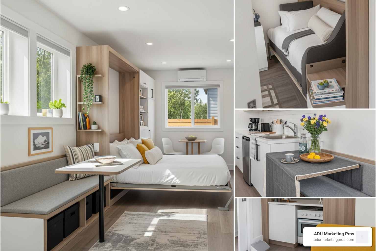 well-designed studio ADU interior - ADU Floor Plans