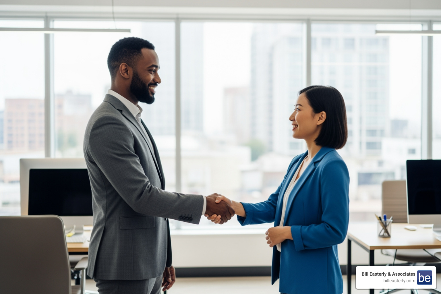 Bill Easterly & Associates team or a friendly handshake - pedestrian accident injury compensation