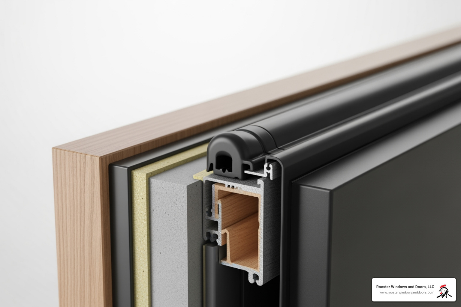 door's cross-section showing the core and weatherstripping - best quality doors door's cross-section showing the core and weatherstripping - best quality doors