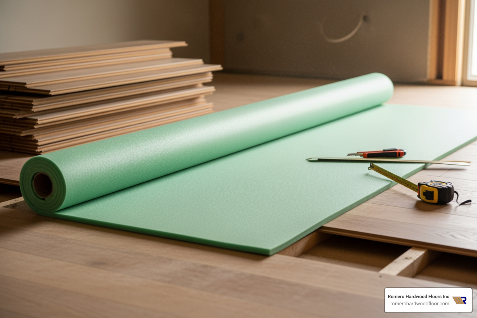 hardwood floor with foam underlayment roll - foam under hardwood floor