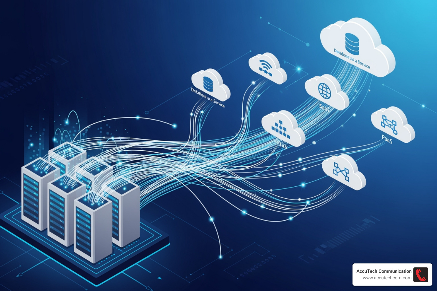 Illustration of a hybrid cloud environment connecting on-premise servers to cloud services, with data flowing seamlessly between them. - network infrastructure experts