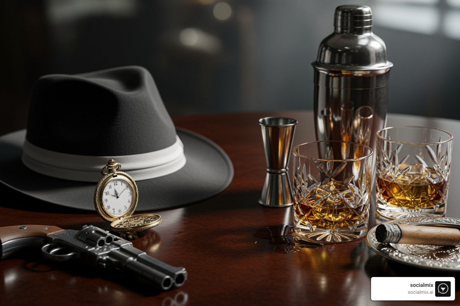 1920s accessories with bar tools - 1920s gangster costume