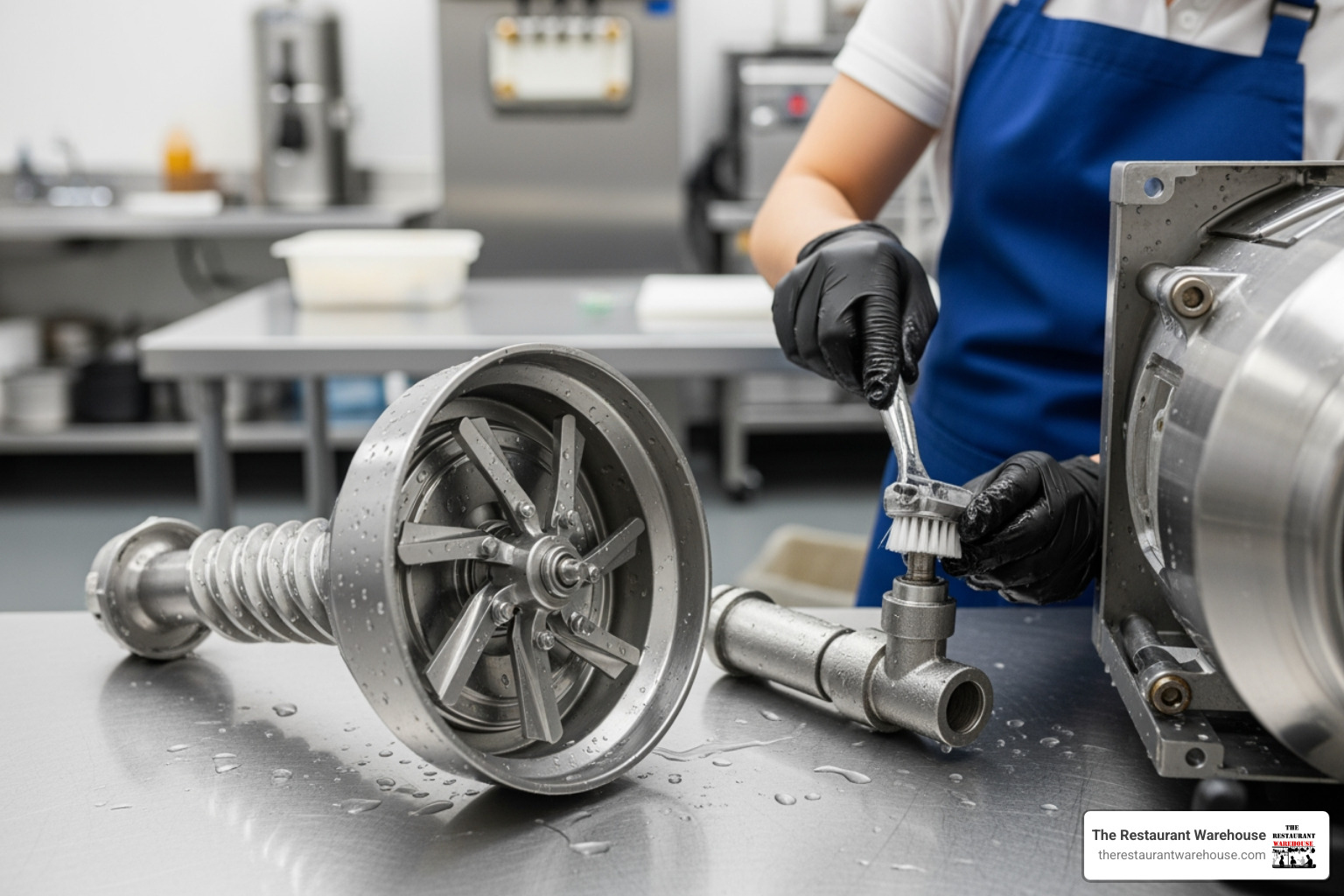 cleaning soft-serve machine - heavy duty ice cream machine