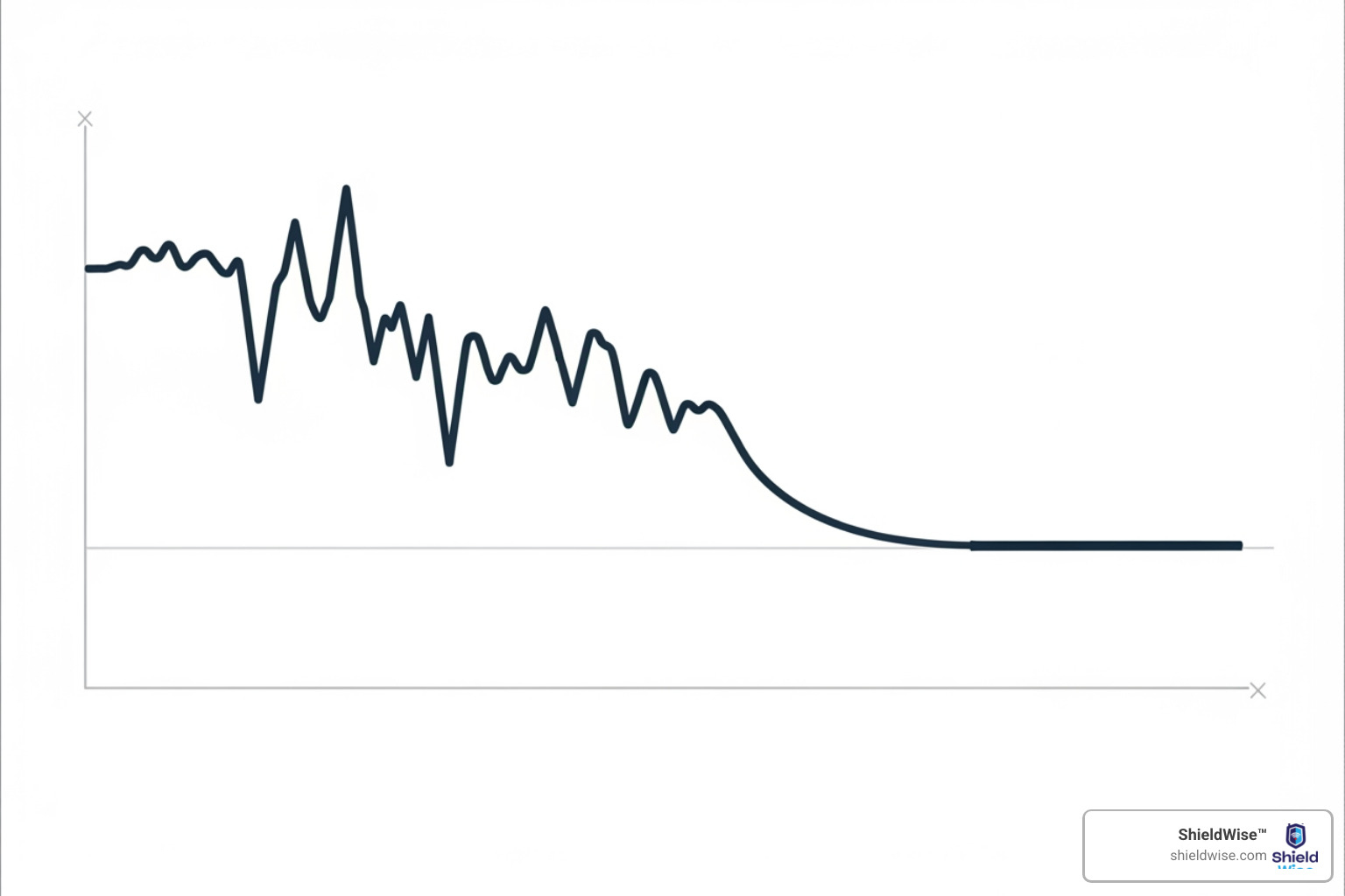 graph showing a variable interest rate hitting a floor over time - What is a floor rate