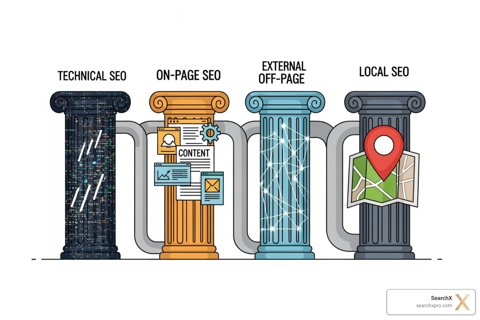 Pillars of SEO: Technical, On-Page, Off-Page, Local - north charleston seo company