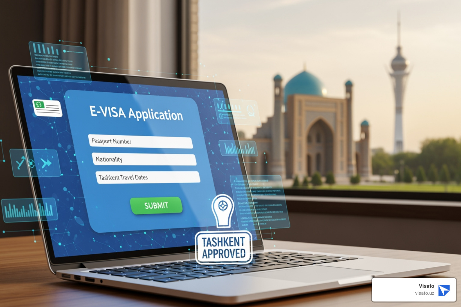Photo and passport upload section of the e-visa portal - e visa tashkent