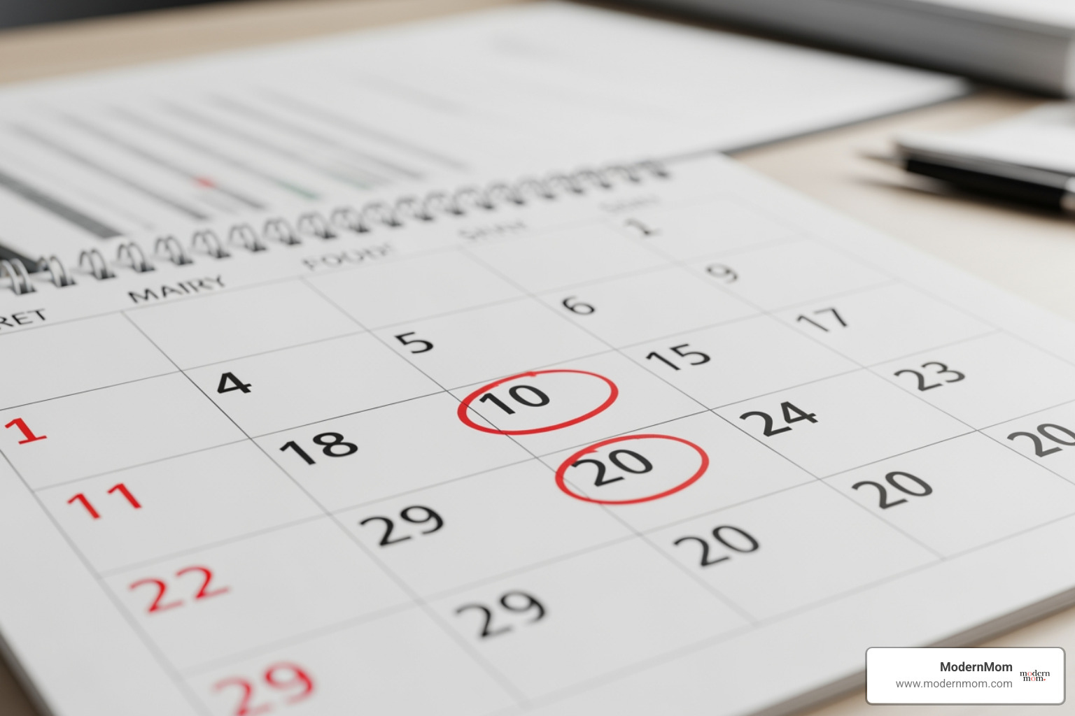 calendar with FAFSA deadlines circled - Financial aid guide