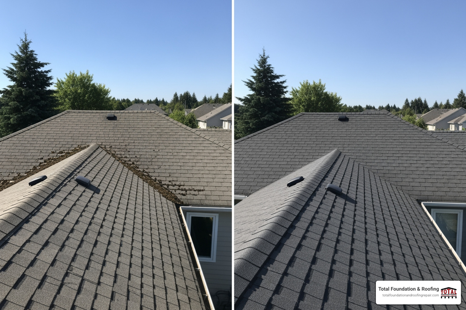 Table comparing 30-year vs. 50-year shingles on metrics: Upfront Cost, Real-World Lifespan, Durability, Curb Appeal, and Long-Term Value - 50 year asphalt roof shingles