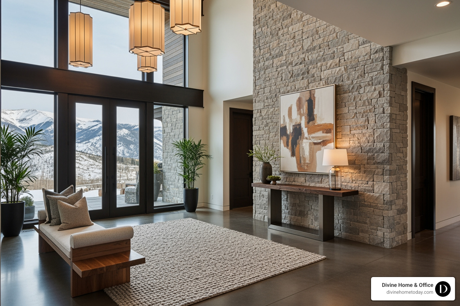 modern luxury Denver home entryway - property preparation for sale modern luxury Denver home entryway - property preparation for sale