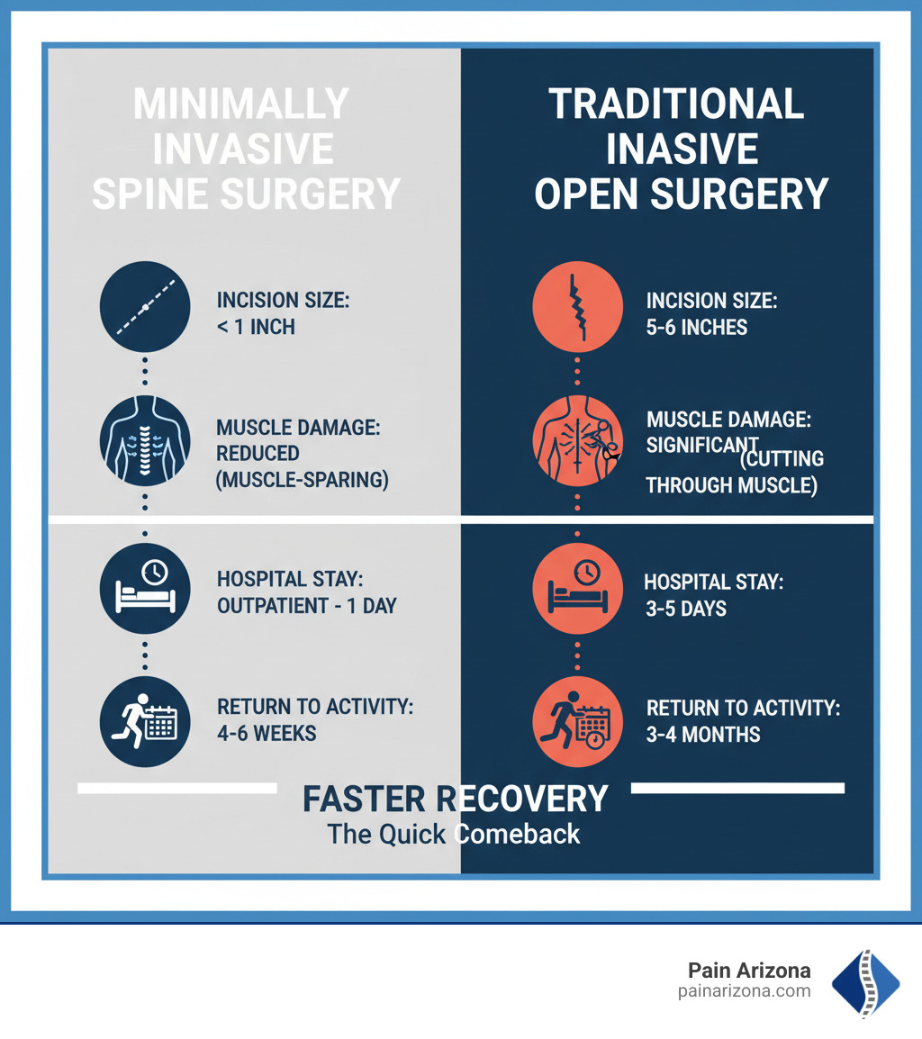 Spine Incision Minimally invasive spine surgery recovery time: 1 Quick Guide