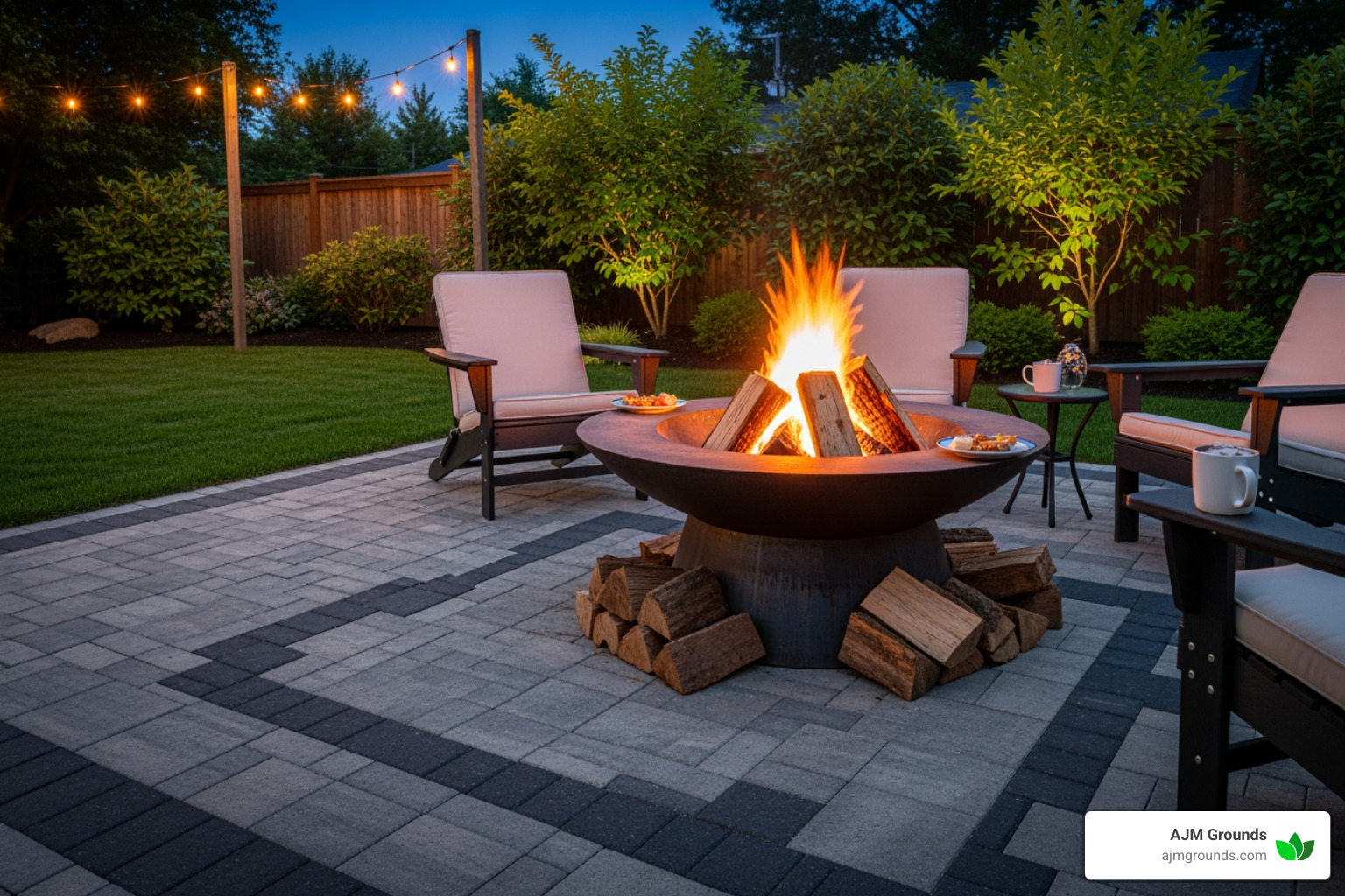 Above-ground fire pit on a paver patio - Fire pit installation cost Above-ground fire pit on a paver patio - Fire pit installation cost