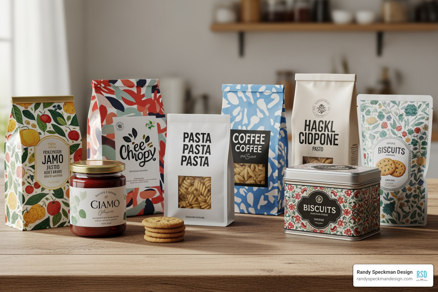 modern packaging with minimalist and bold typographic designs - Food packaging artwork