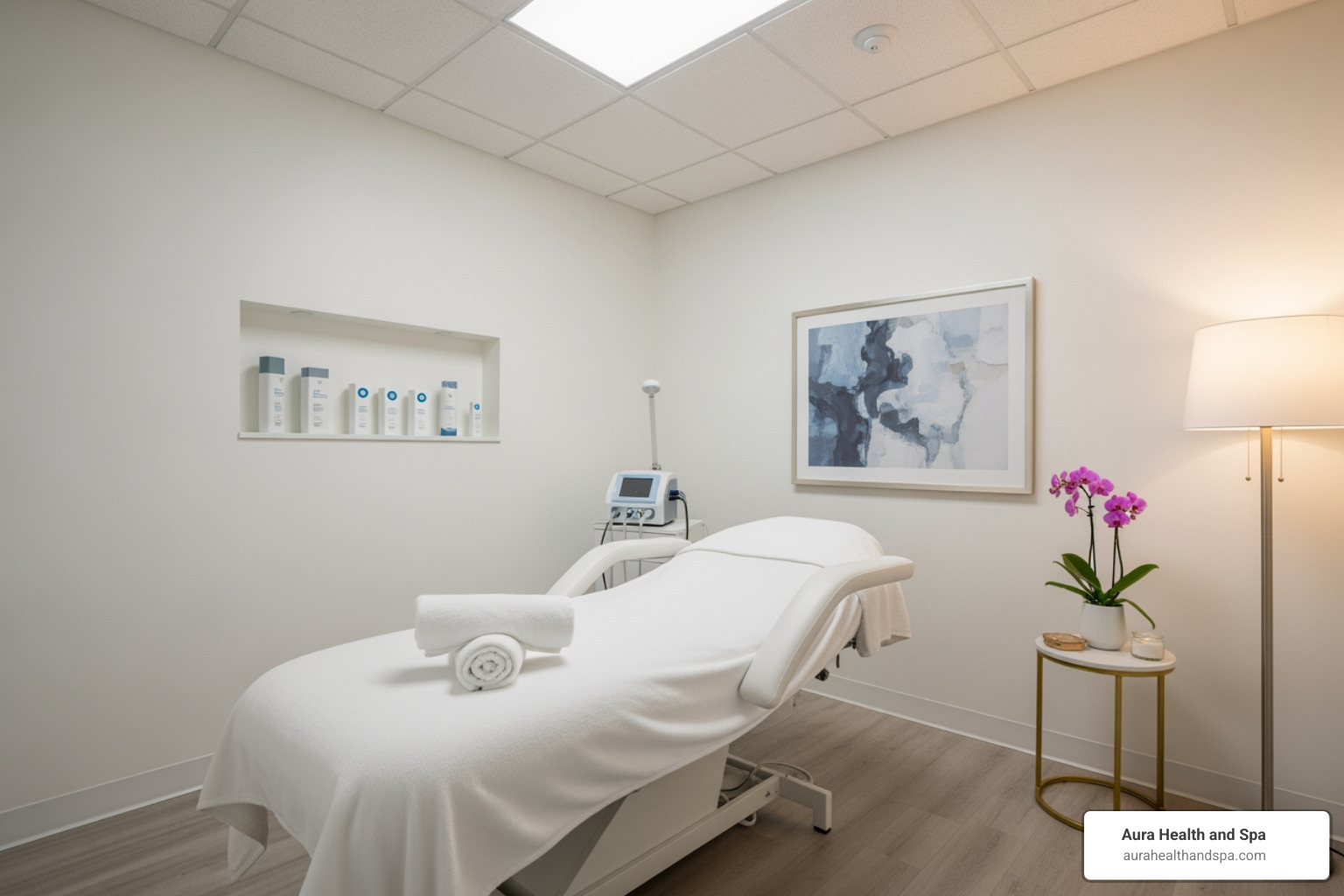 serene, professional treatment room at a med spa - Deep wrinkle treatment