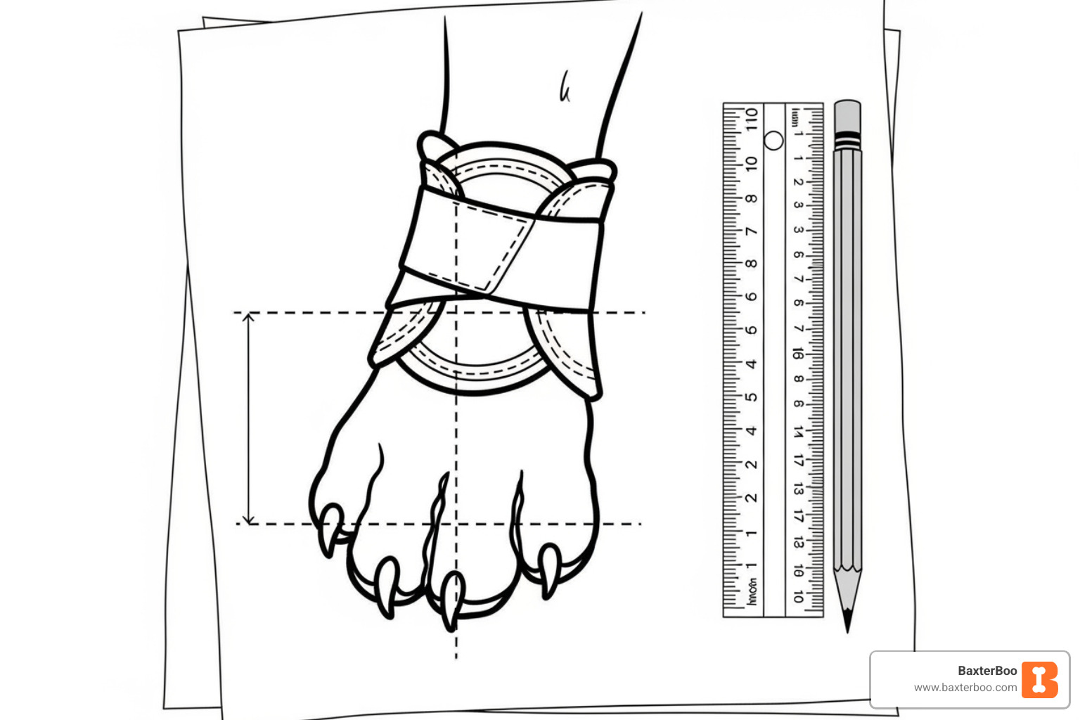 diagram of dog paw measurement - dog snow boots diagram of dog paw measurement - dog snow boots