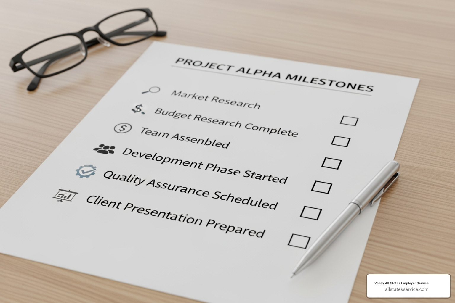 image of a checklist document with icons for each required item - E-Verify account setup