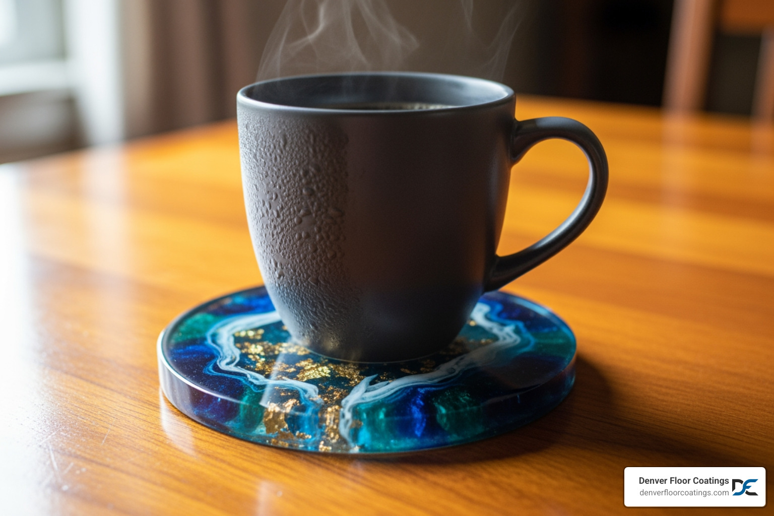 hot coffee mug on an epoxy coaster - can epoxy withstand heat