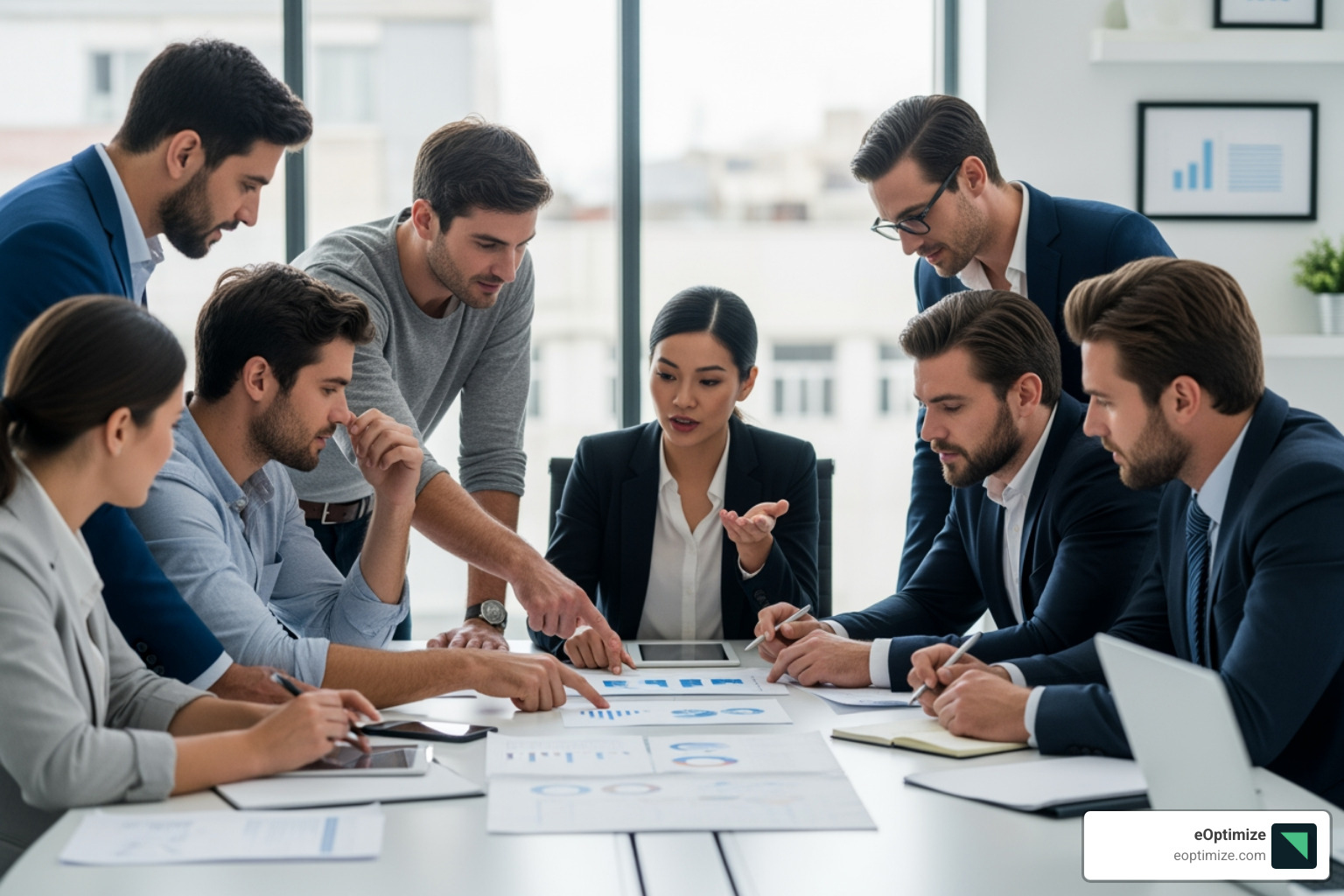 A team collaborating on a document titled "AI Guidelines" - AI content guidelines