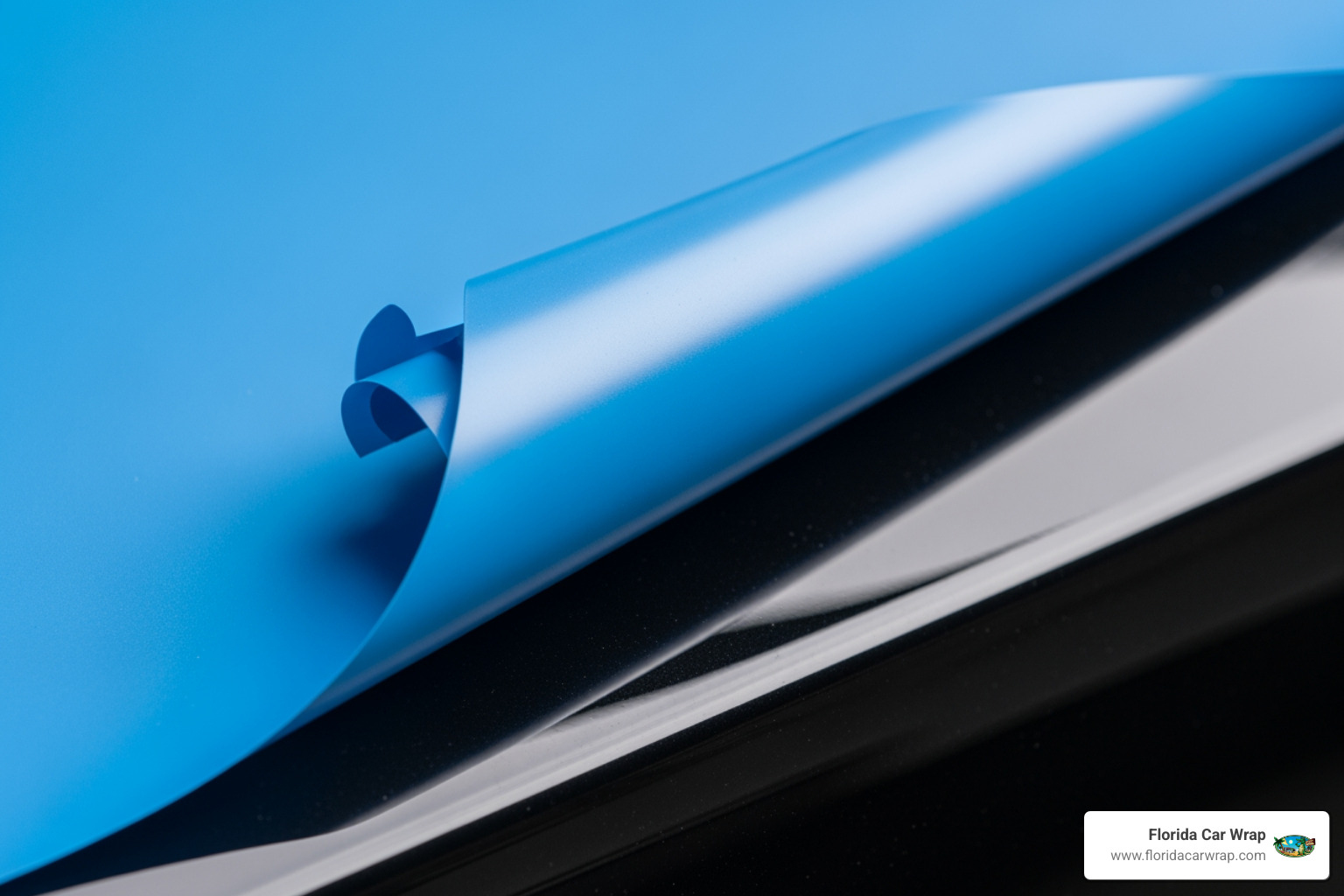 partially removed vinyl wrap showing pristine paint underneath - auto vinyl wrap