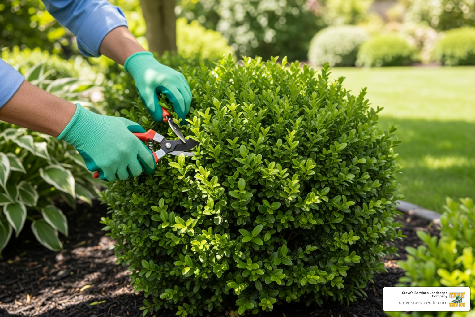 Infographic explaining the key benefits of professional boxwood pruning: Improved Health, Ideal Shape, Size Control, and Disease Prevention. - pruning box bushes Infographic explaining the key benefits of professional boxwood pruning: Improved Health, Ideal Shape, Size Control, and Disease Prevention. - pruning box bushes