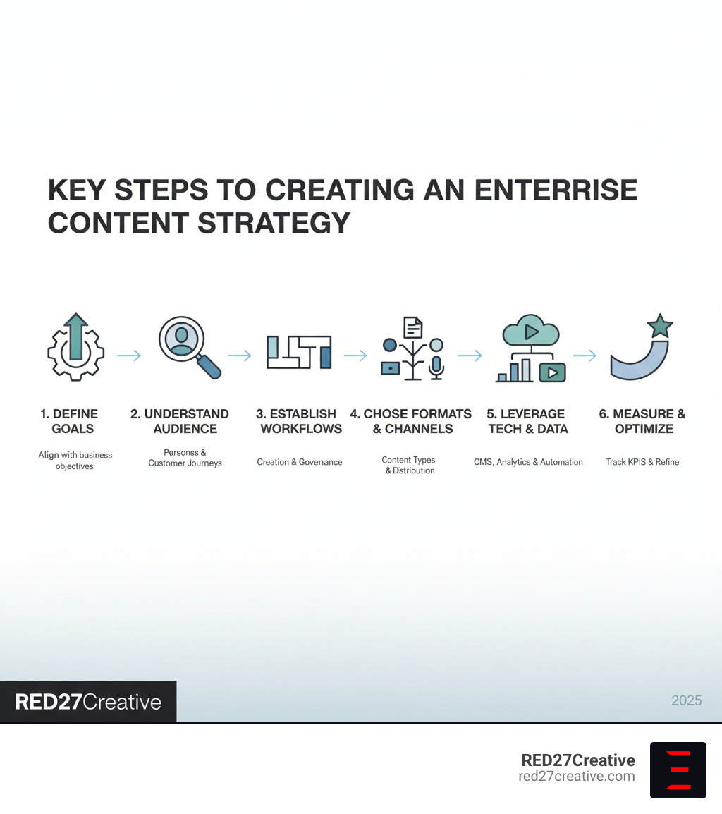 Infographic: Key Steps to Creating an Enterprise Content Strategy - enterprise content marketing infographic Infographic: Key Steps to Creating an Enterprise Content Strategy - enterprise content marketing infographic