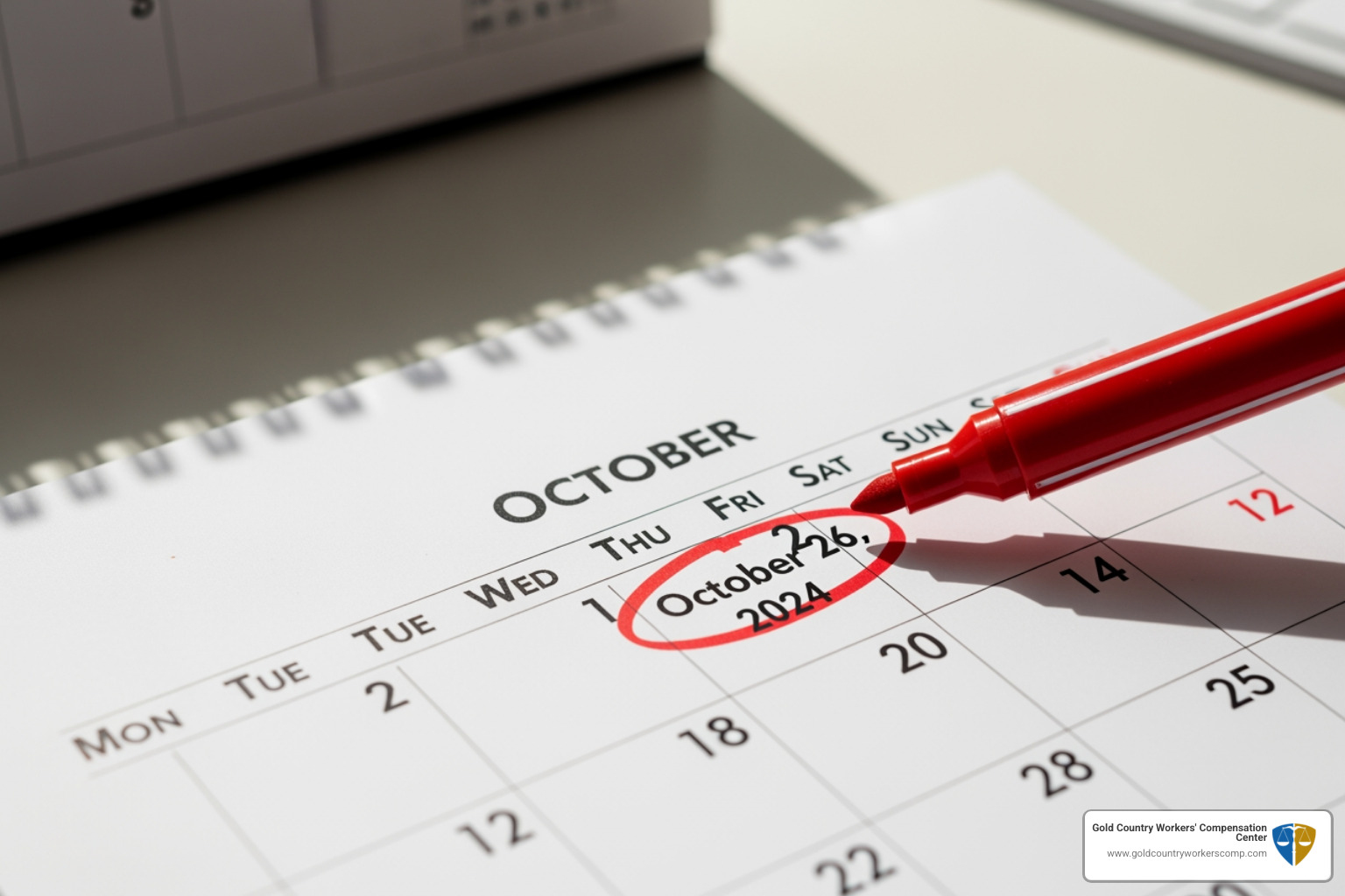 Calendar with a 60-day deadline circled - social security disability appeals