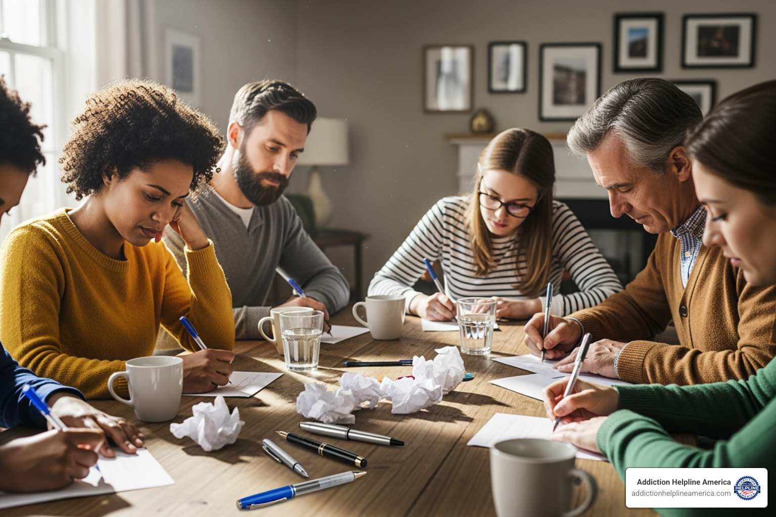 diverse group of people writing letters for an intervention - Intervention specialist near me diverse group of people writing letters for an intervention - Intervention specialist near me