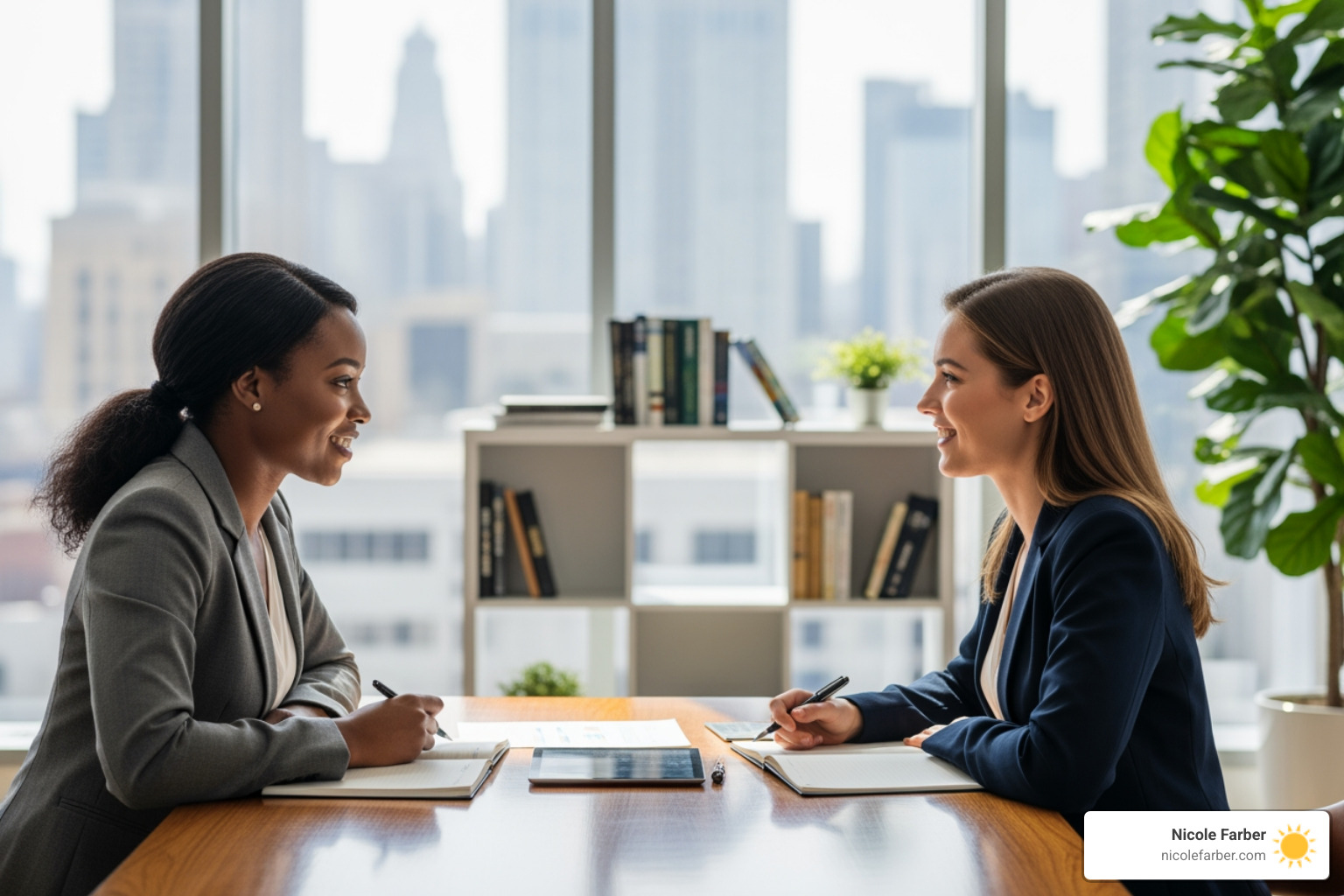 Black female business coach meeting with client - black female business coaches