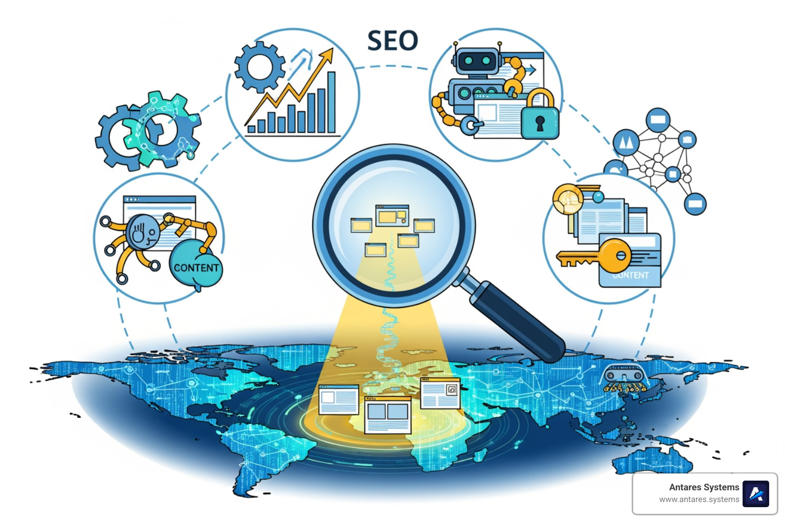 Diagram illustrating the three main pillars of SEO: Technical SEO (website architecture, speed), On-Page SEO (content, keywords, meta tags), and Off-Page SEO (backlinks, social signals). - what is search engine optimization Diagram illustrating the three main pillars of SEO: Technical SEO (website architecture, speed), On-Page SEO (content, keywords, meta tags), and Off-Page SEO (backlinks, social signals). - what is search engine optimization