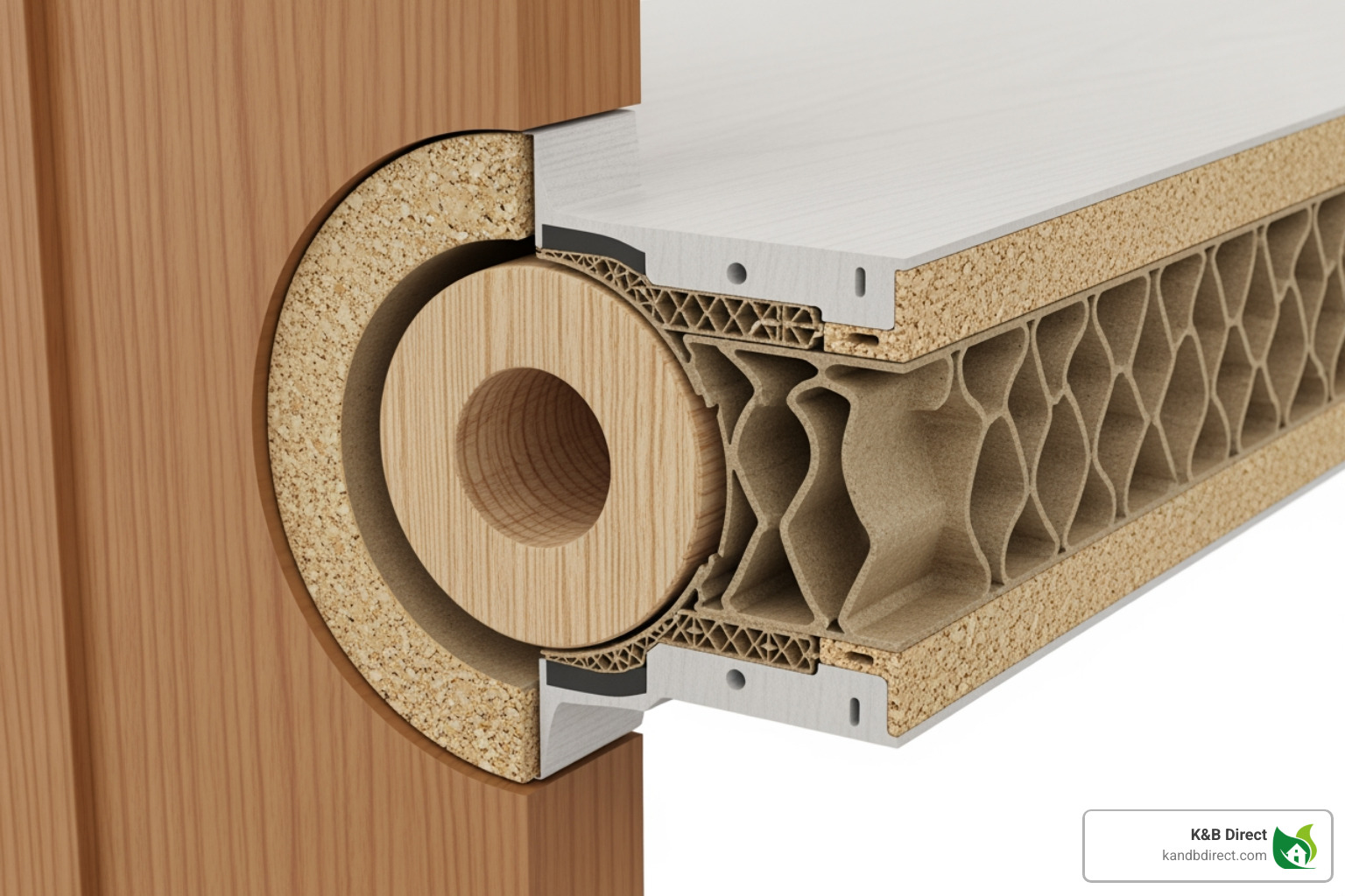 cutaway of a hollow-core door with a reinforced knob hole - how to fix a bifold closet door knob cutaway of a hollow-core door with a reinforced knob hole - how to fix a bifold closet door knob