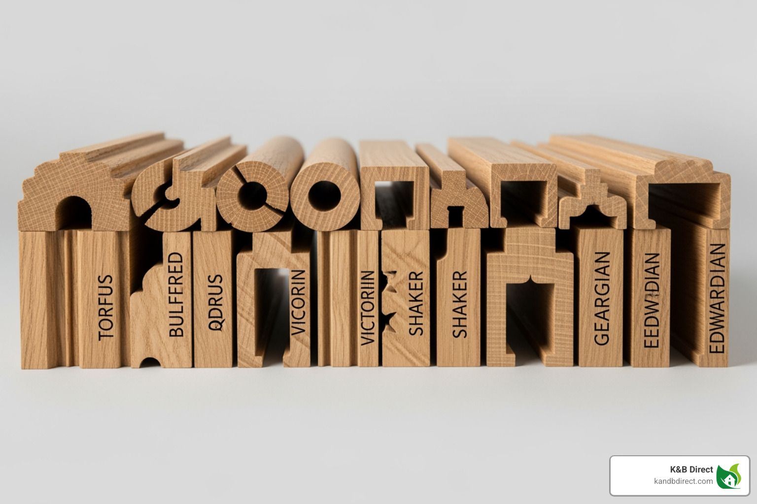 Variety of oak architrave profiles - oak architrave near me