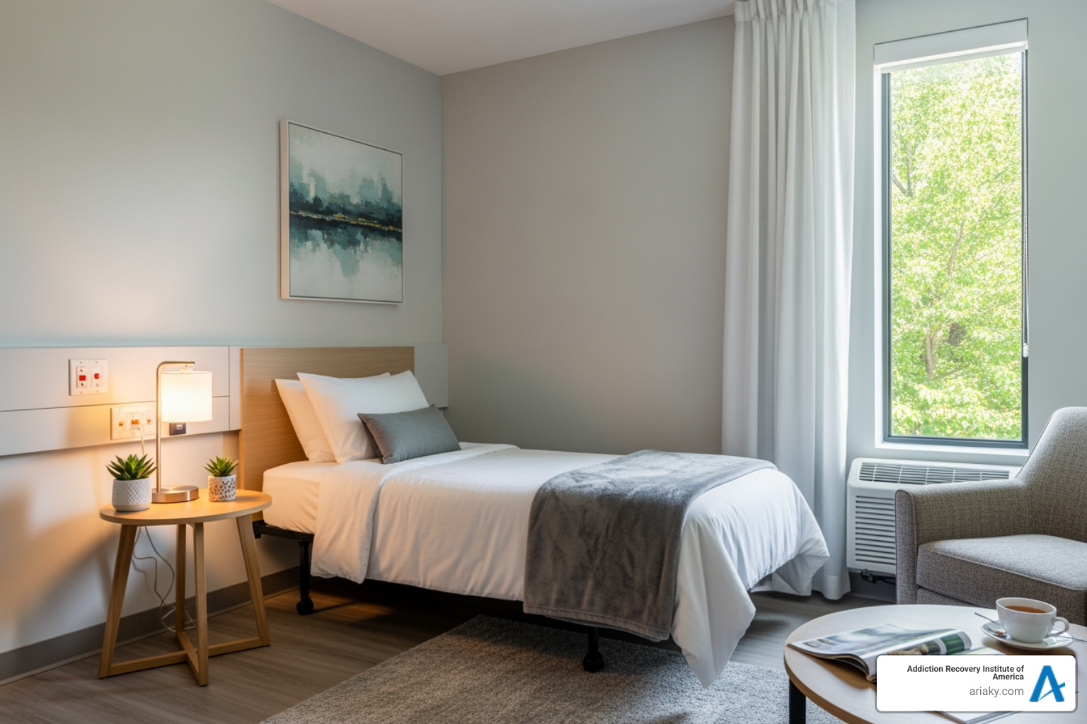 Comfortable and clean patient room in a detox facility - Detox Louisville KY Comfortable and clean patient room in a detox facility - Detox Louisville KY