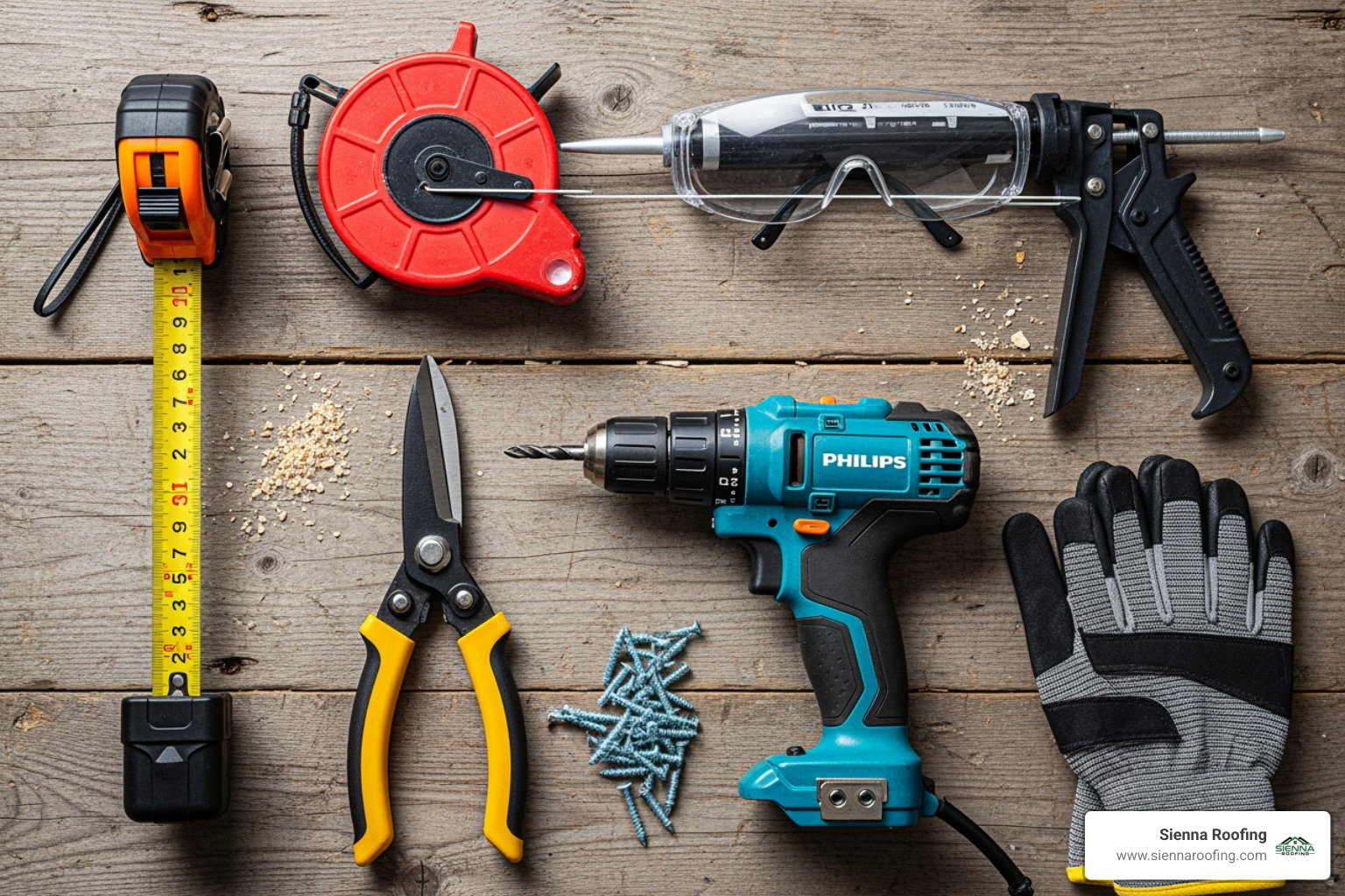 Tools for corrugated metal roof installation - Corrugated metal roof installation