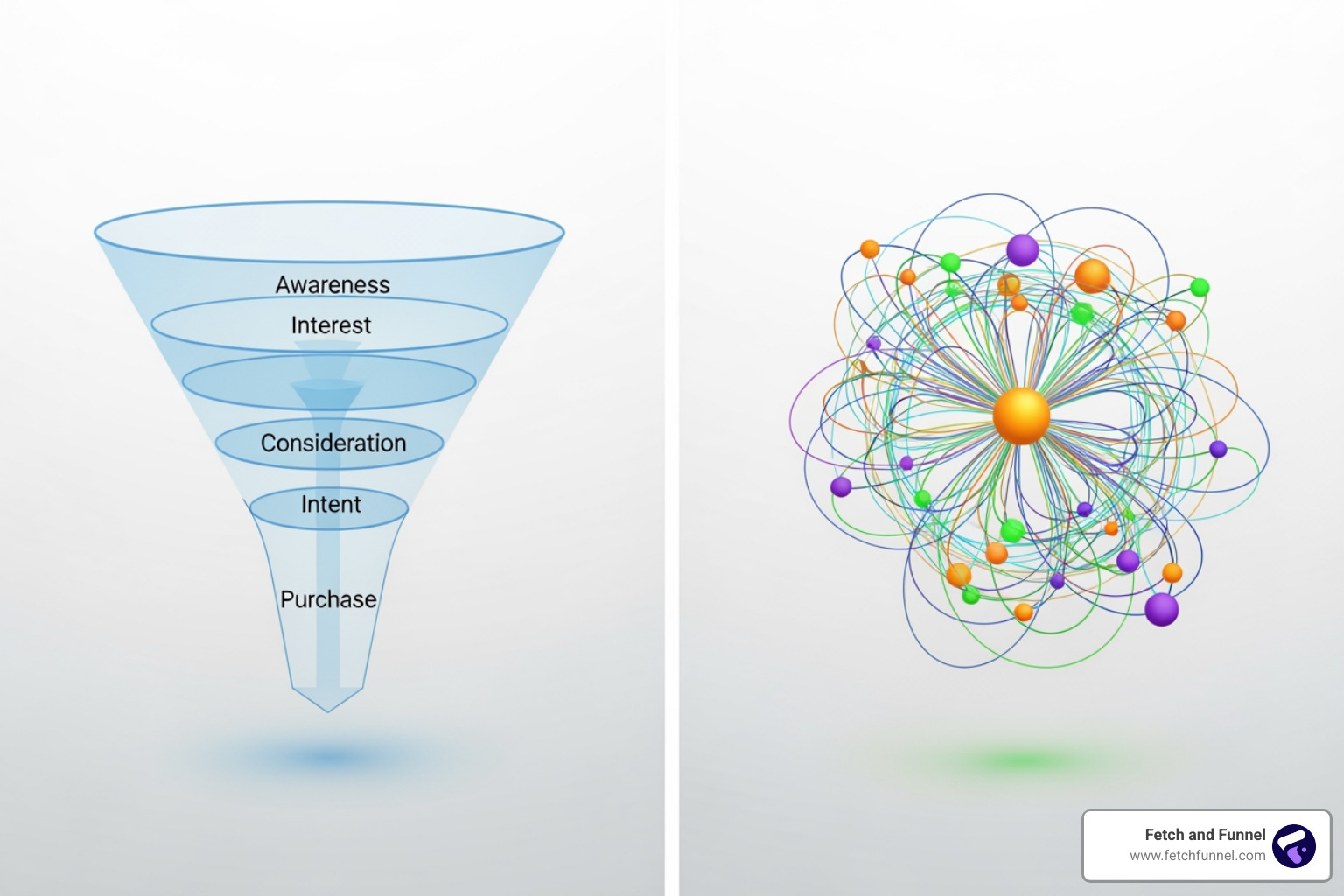 Influence Map vs Linear Funnel - Full Funnel Marketing Boston Influence Map vs Linear Funnel - Full Funnel Marketing Boston