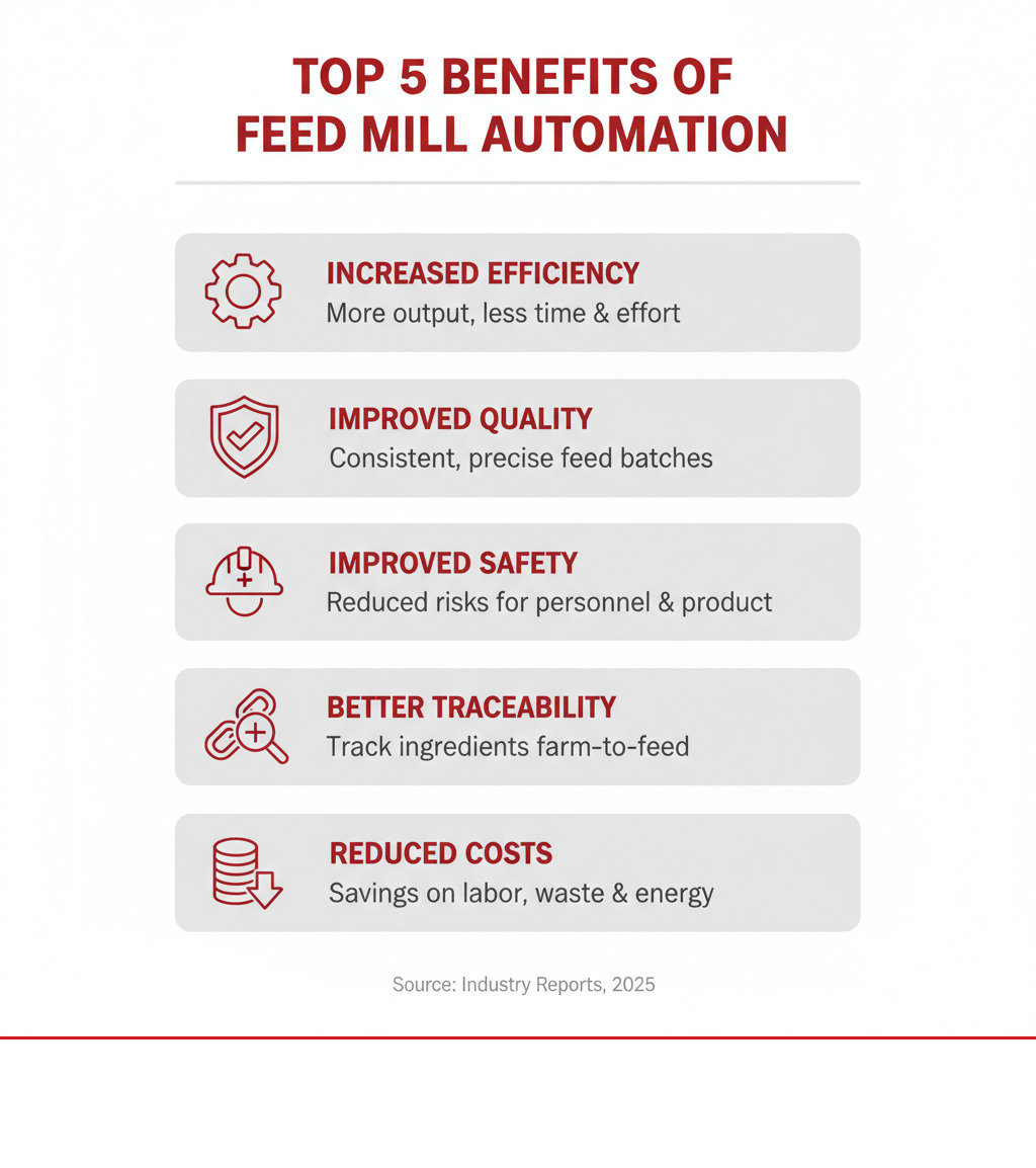 Top 5 benefits of feed mill automation Top 5 benefits of feed mill automation