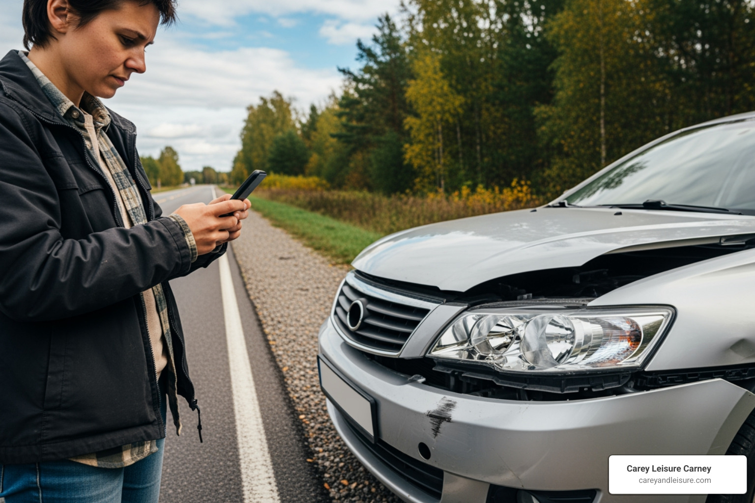 driver taking photos of vehicle damage with a smartphone - car accidents attorneys near me driver taking photos of vehicle damage with a smartphone - car accidents attorneys near me