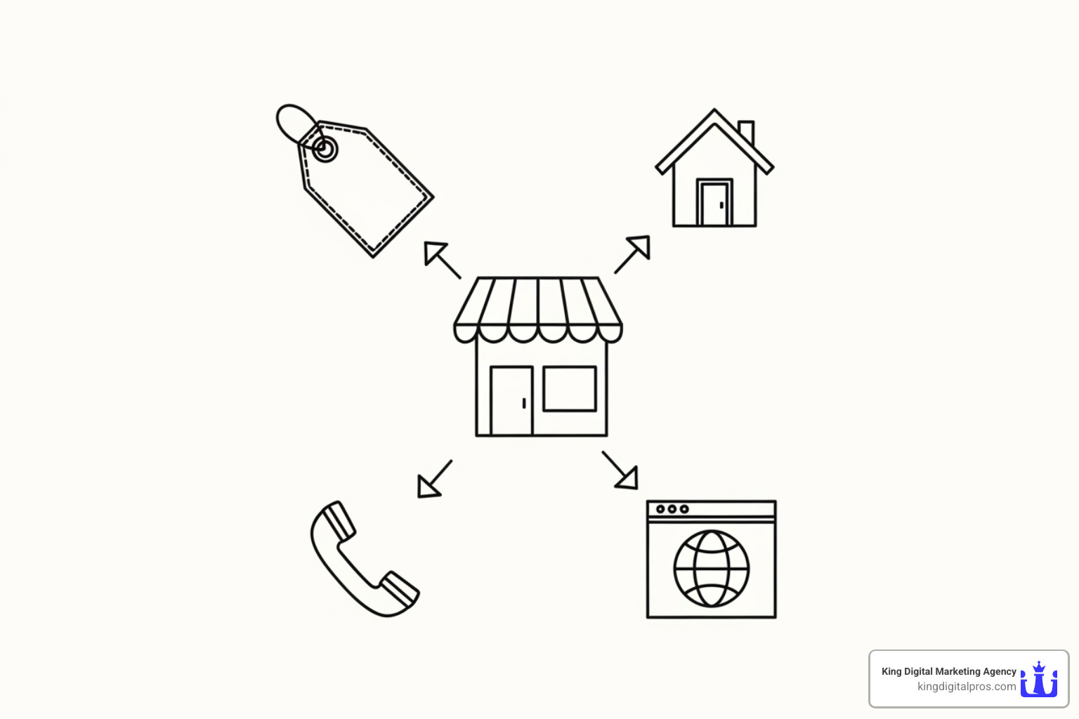 A Diagram Illustrating The Core Components Of A Local Citation: Business Name, Address, Phone Number, And Website, All Pointing To The Same Business Entity. - Local Citation Building