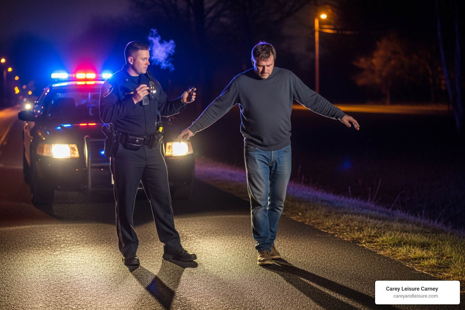 police officer conducting a field sobriety test - alcohol related accident lawyer police officer conducting a field sobriety test - alcohol related accident lawyer