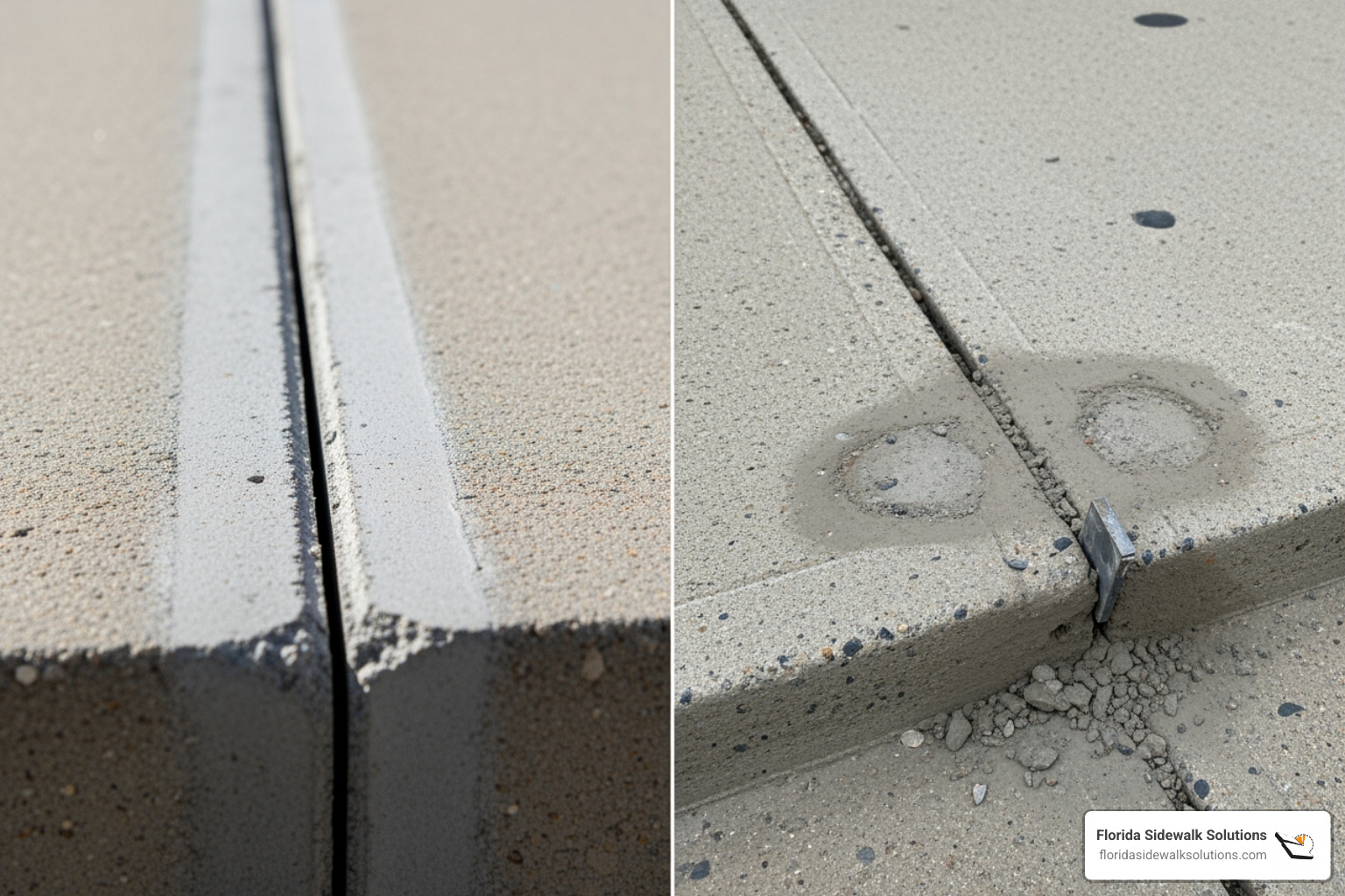Comparison of precise concrete cut versus traditional disruptive methods - Sidewalk leveling cost
