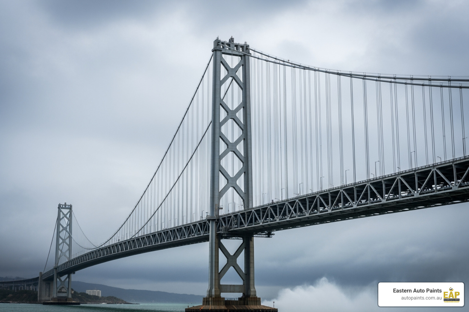 A large bridge protected by Jotun paint, showcasing durability in harsh environments - Jotun paint