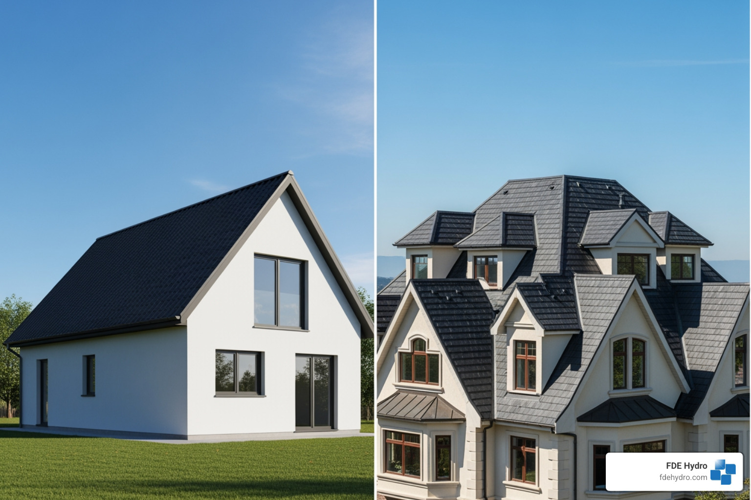 simple vs complex roof design - reduce construction costs simple vs complex roof design - reduce construction costs
