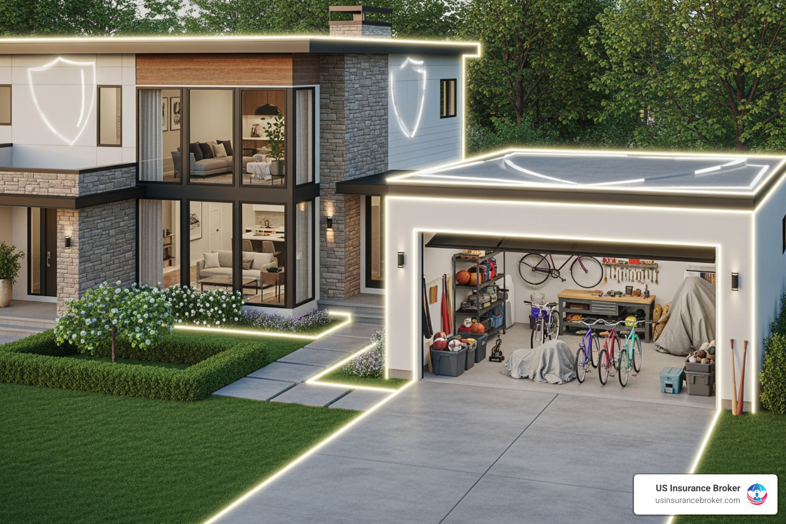 illustrating the six main coverage areas of a homeowners policy (dwelling, other structures, personal property, etc.) - HO5 insurance policy illustrating the six main coverage areas of a homeowners policy (dwelling, other structures, personal property, etc.) - HO5 insurance policy