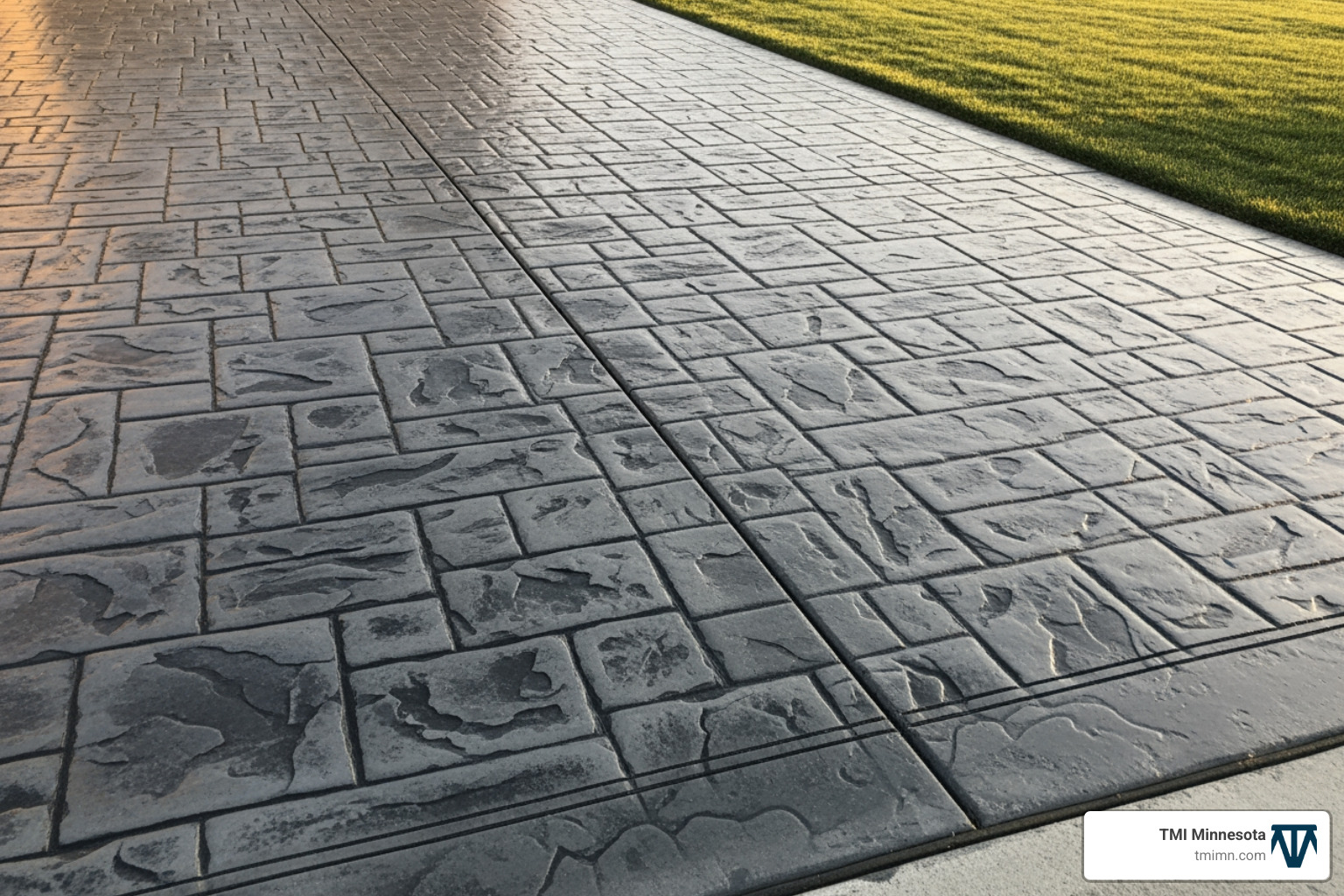 an Ashlar Slate stamped driveway - stamped concrete designs driveways an Ashlar Slate stamped driveway - stamped concrete designs driveways